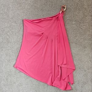 Pink Asymmetrical Top with Ring Detail
